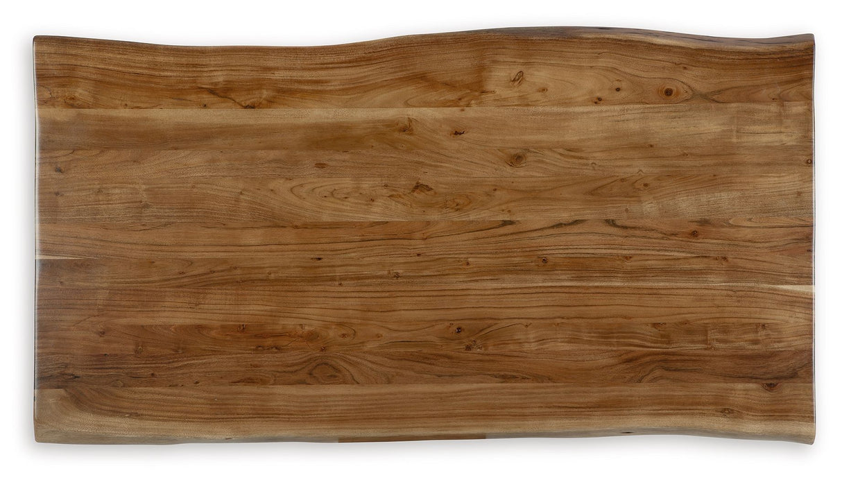 Fortmaine - Brown / Black - Rectangular Dining Room Table by Signature Design by Ashley® | Bel Furniture