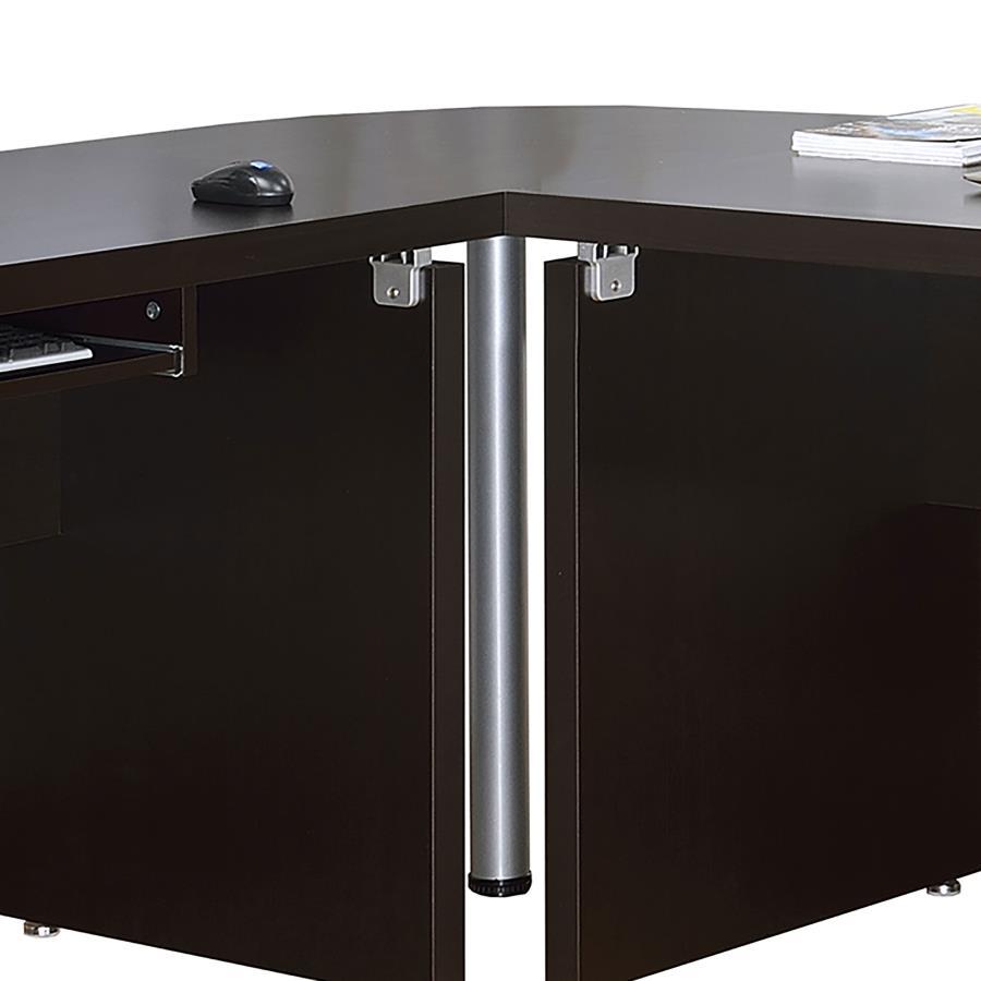 Skylar - L-Shaped Office Computer Desk - Cappuccino