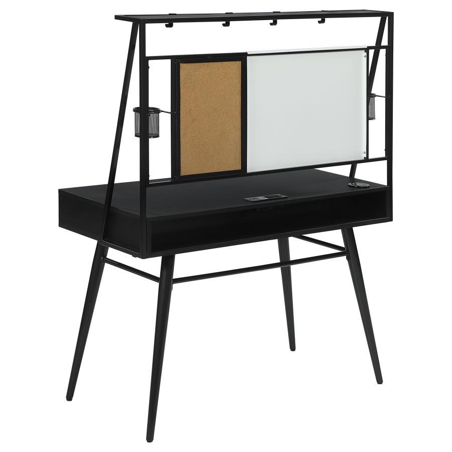 Jessie - Writing Desk With Whiteboard And USB - Black by CoasterEssence | Bel Furniture