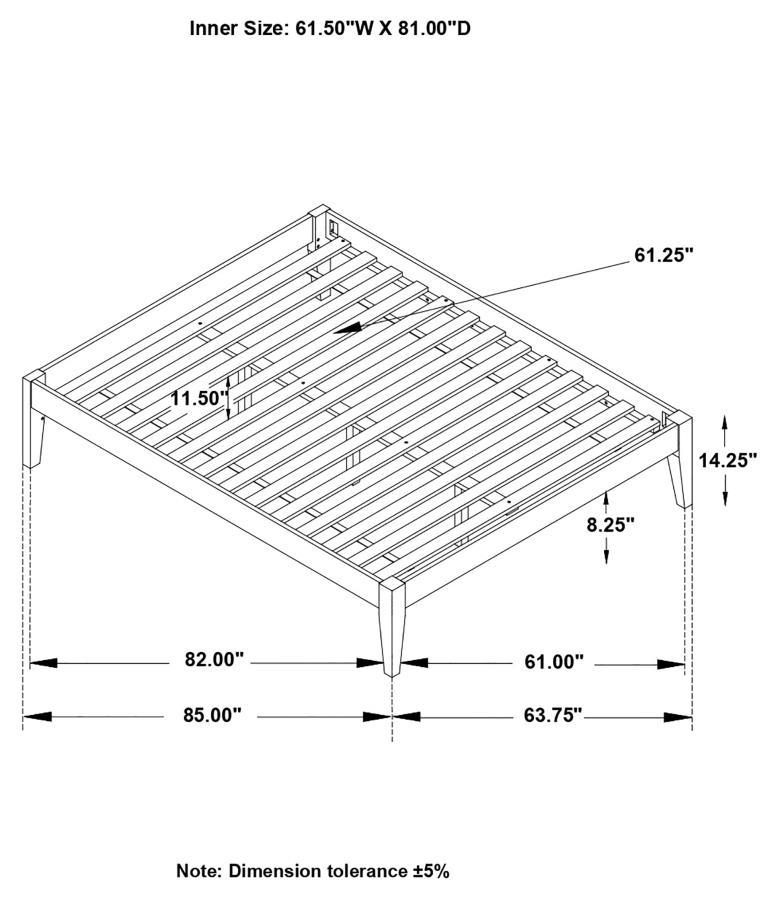 Hounslow - Universal Platform Bed by CoasterEssence | Bel Furniture