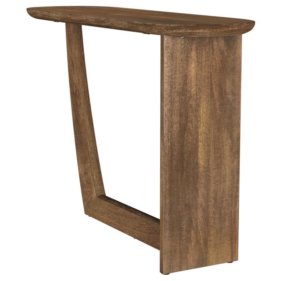 Fletcher - Oval Solid Mango Wood Entryway Console Table - Brown by Coaster Fine Furniture | Bel Furniture