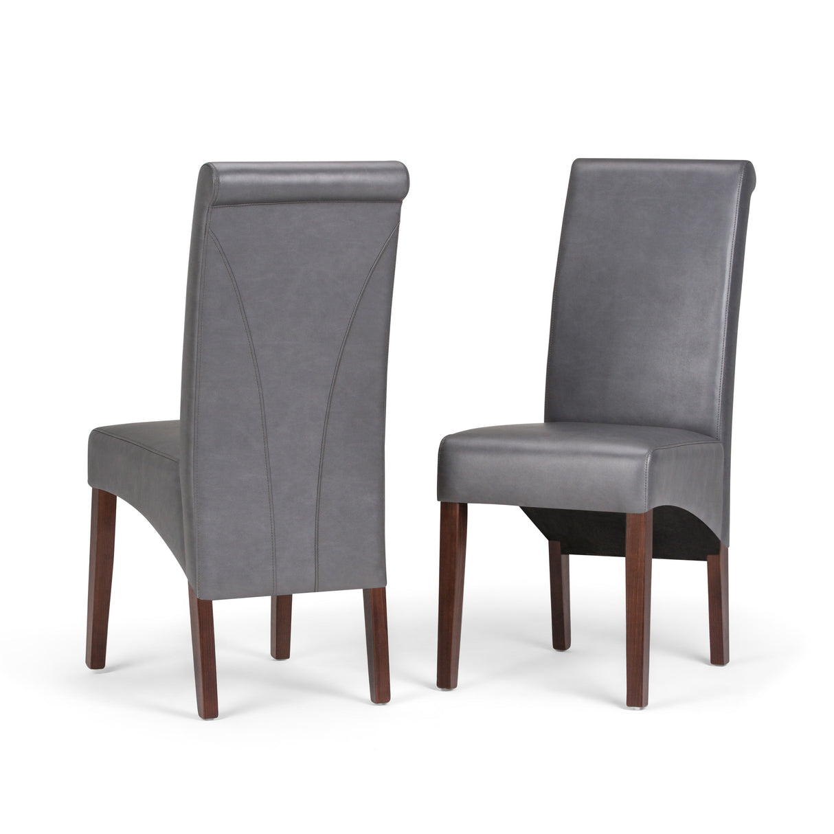 Avalon - Deluxe Parson, Dining Chair (Set of 2) Dark Gray by Simpli-Home | Bel Furniture