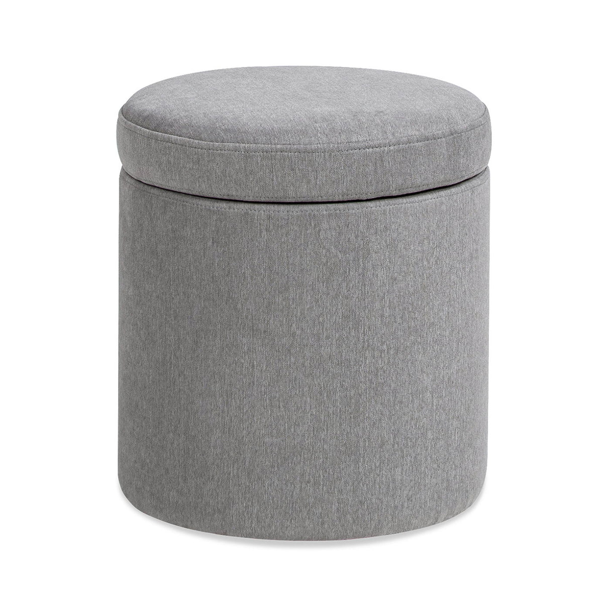 Brandy - Round Upholstered Storage Ottoman With Leather Accent by Jennifer Taylor Home | Bel Furniture