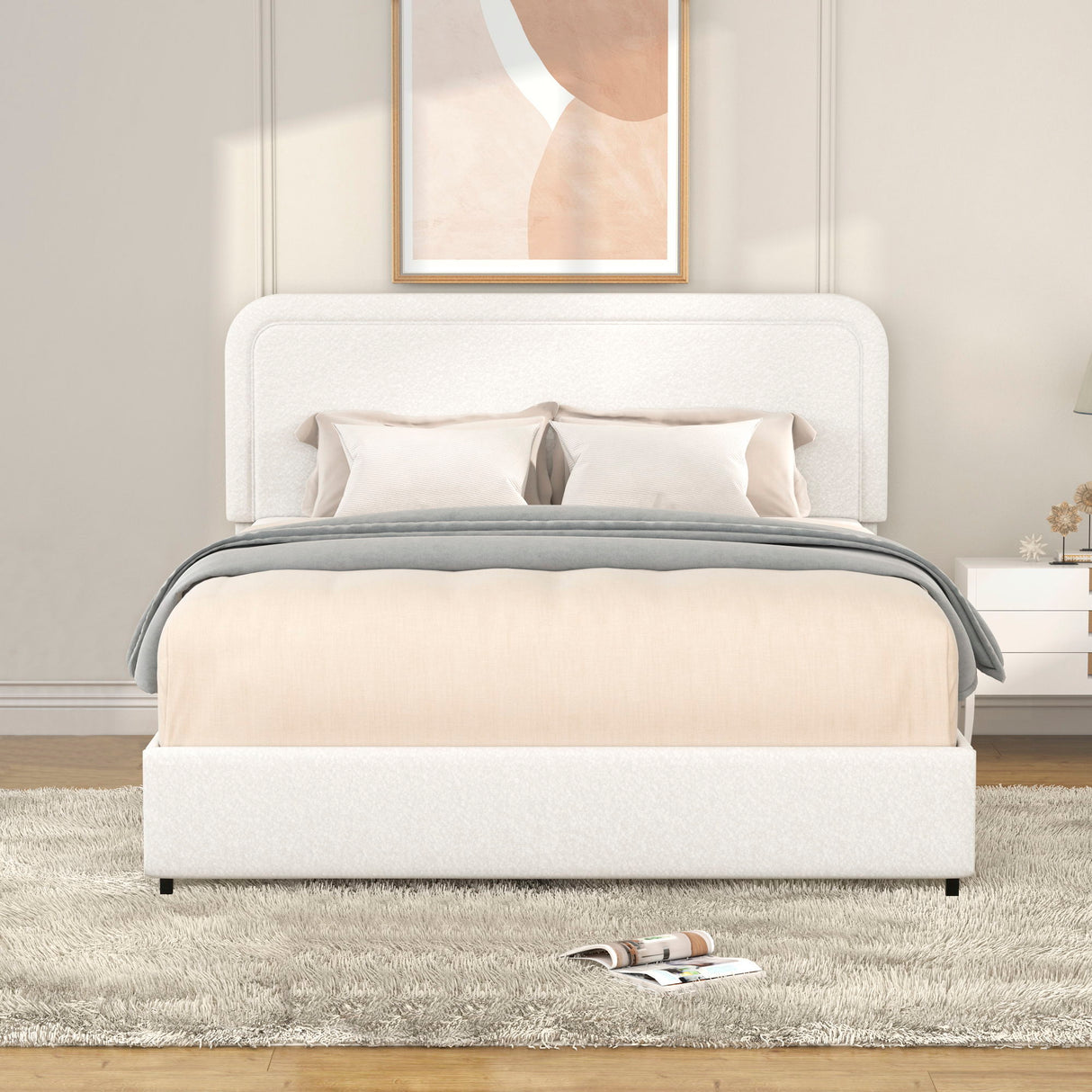 Liv - Patented With Drawers Upholstered Storage Platform Bed by House & Home Furniture | Bel Furniture