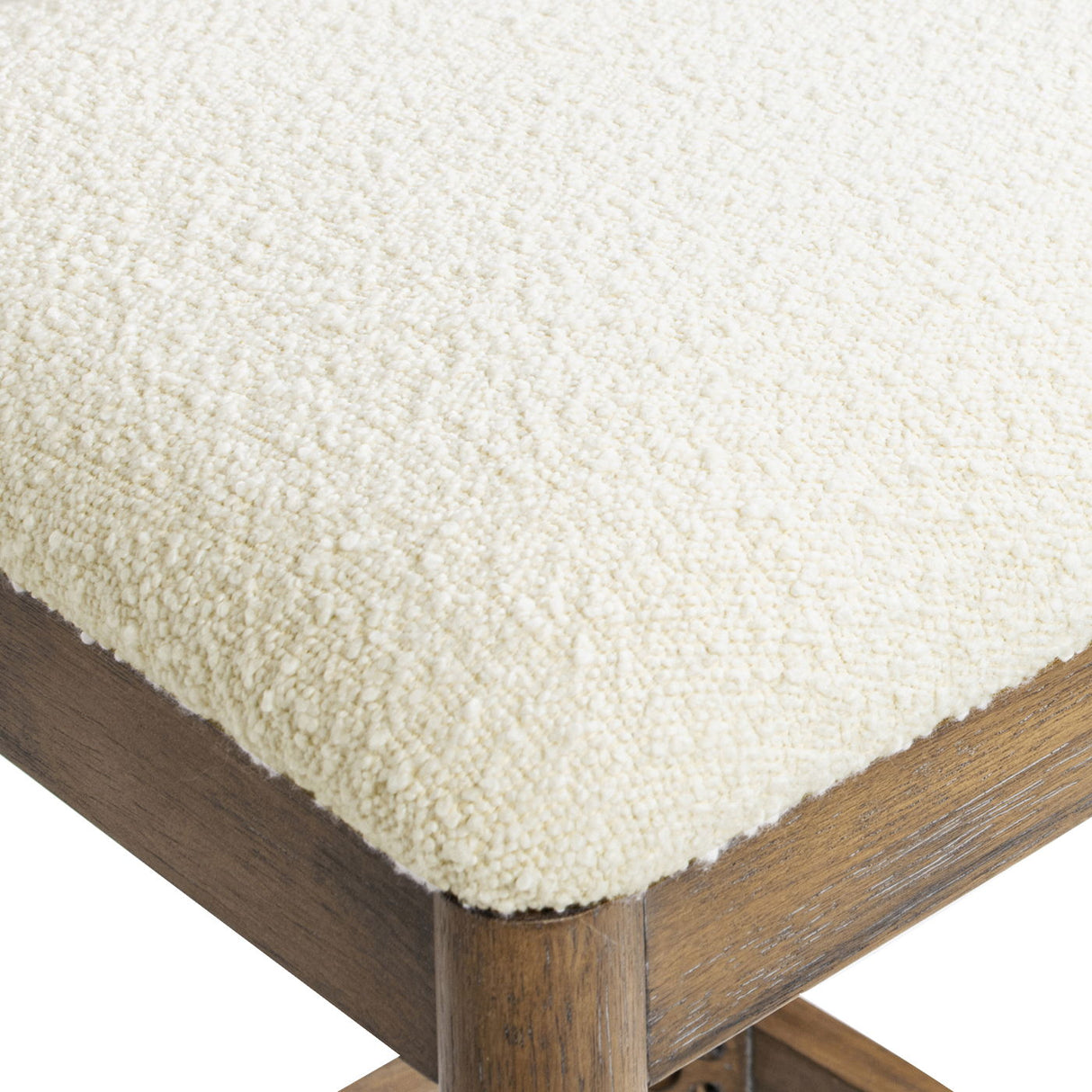 Leon - Arched Back & Upholstered Counter Stool (Set of 2) - Ivory White by Jennifer Taylor Home | Bel Furniture