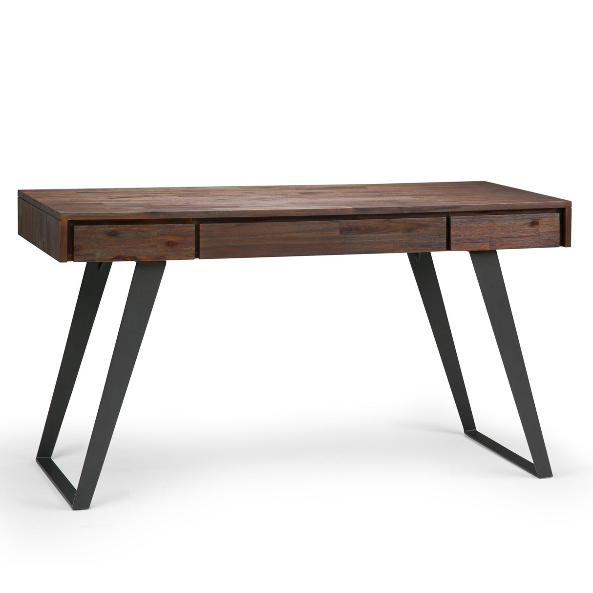 Lowry - Desk - Distressed Charcoal Brown by Simpli-Home | Bel Furniture
