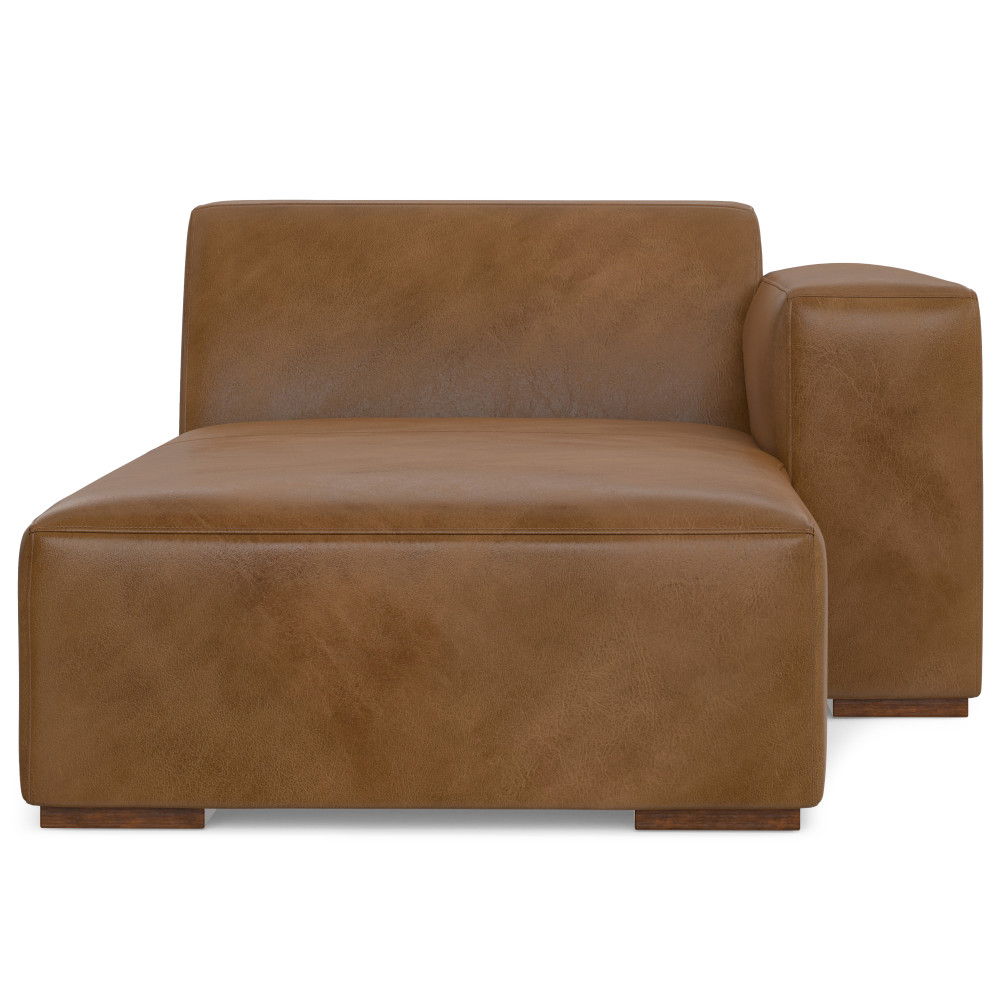 Rex - Right Chaise Sofa Module - Brown by Simpli-Home | Bel Furniture