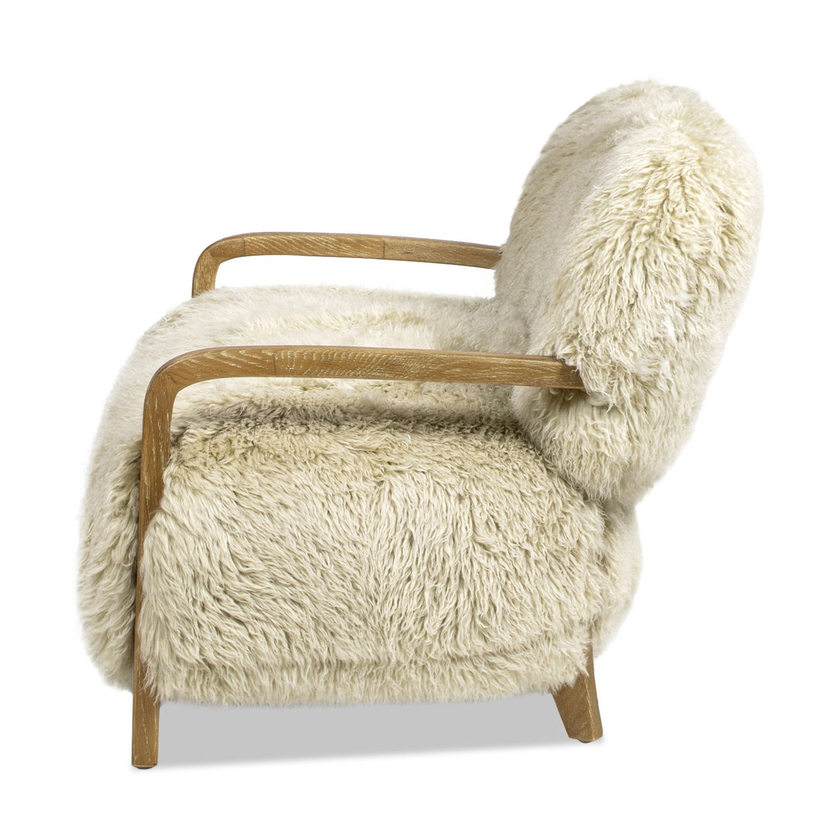 Enchante - Sheepskin Accent Loveseat - Taupe / Natural by Jennifer Taylor Home | Bel Furniture