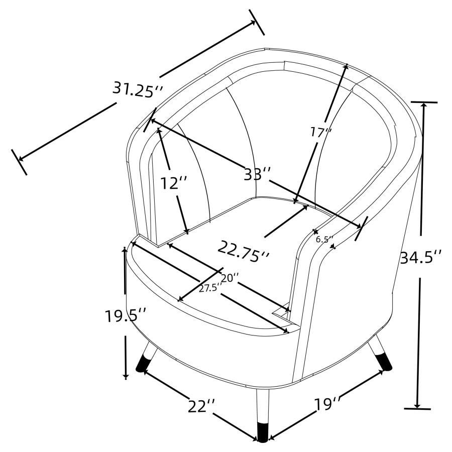 Ellorie - Upholstered Curved Sofa Set by Coaster Fine Furniture | Bel Furniture