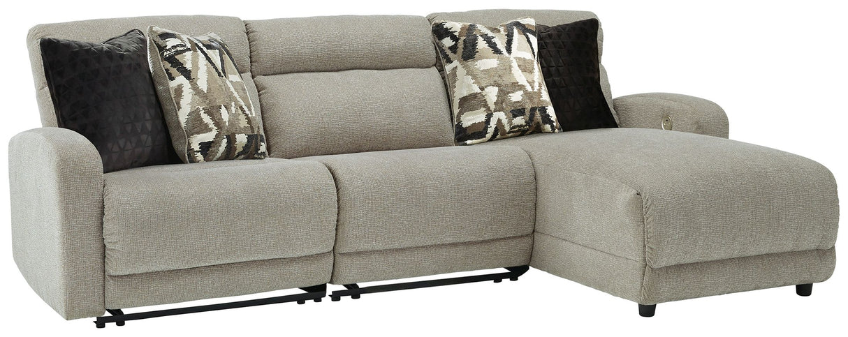 Colleyville - Power Reclining Sectional Beige 3 Pc. Power Reclining Sectional, Chaise by Signature Design by Ashley® | Bel Furniture