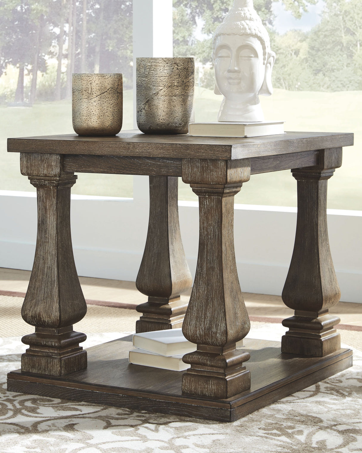 Johnelle - Gray - Rectangular End Table by Signature Design by Ashley® | Bel Furniture