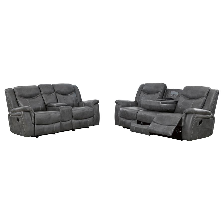 Conrad - Upholstered Padded Arm Motion Sofa Set