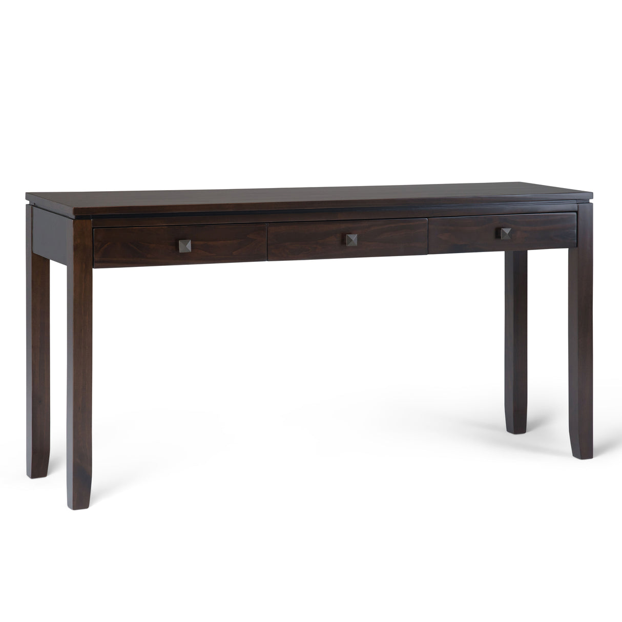Cosmopolitan - Wide Console Sofa Table - Mahogany Brown by Simpli-Home | Bel Furniture