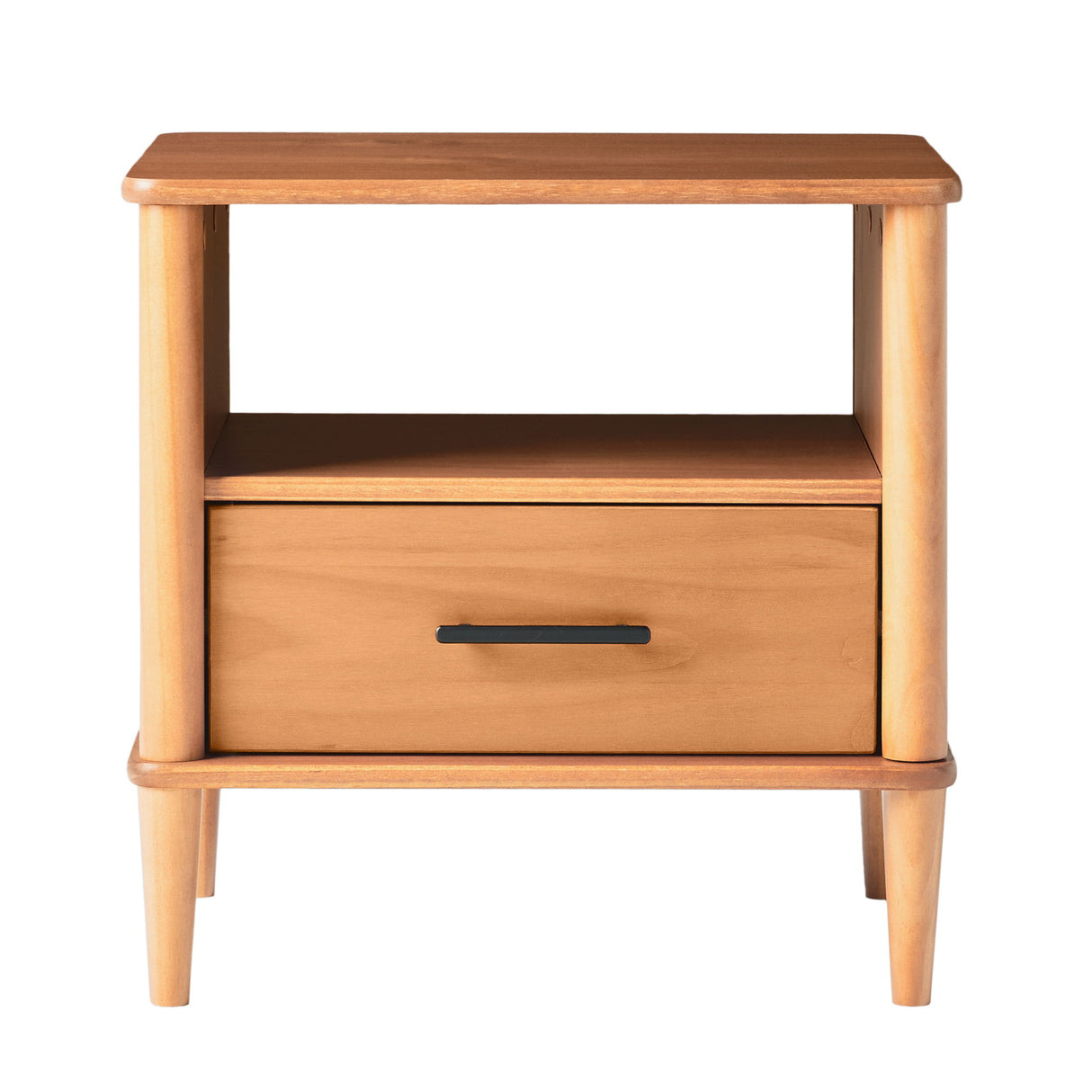 Transitional Solid Wood Spindle Nightstand by Walker Edison | Bel Furniture