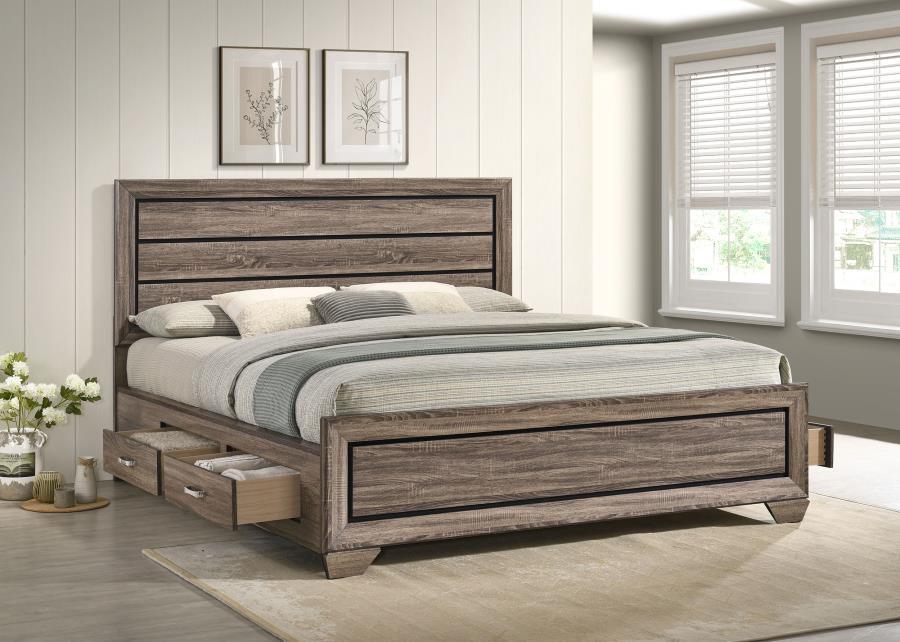 Kauffman - Wood Storage Panel Bed by CoasterEveryday | Bel Furniture