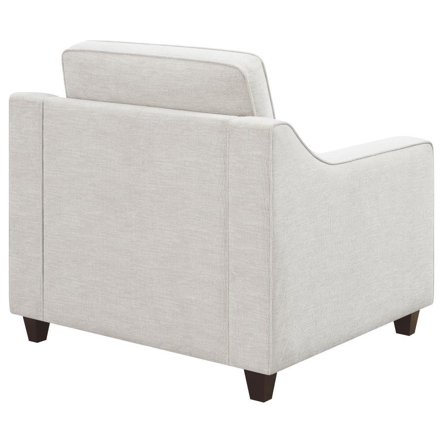 Christine - Upholstered Sloped Arm Accent Chair - Beige by CoasterElevations | Bel Furniture