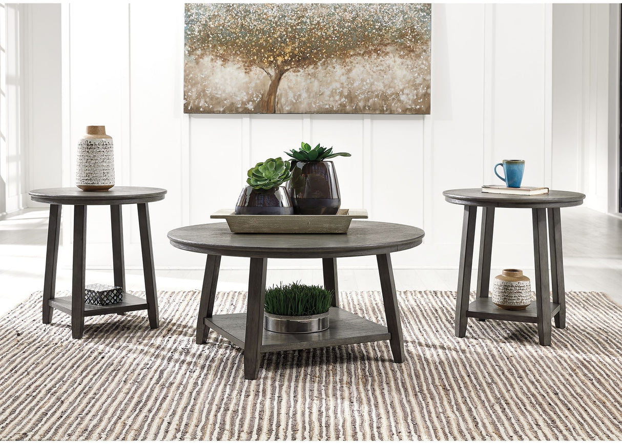 Caitbrook - Gray - Occasional Table Set (Set of 3) by Signature Design by Ashley® | Bel Furniture