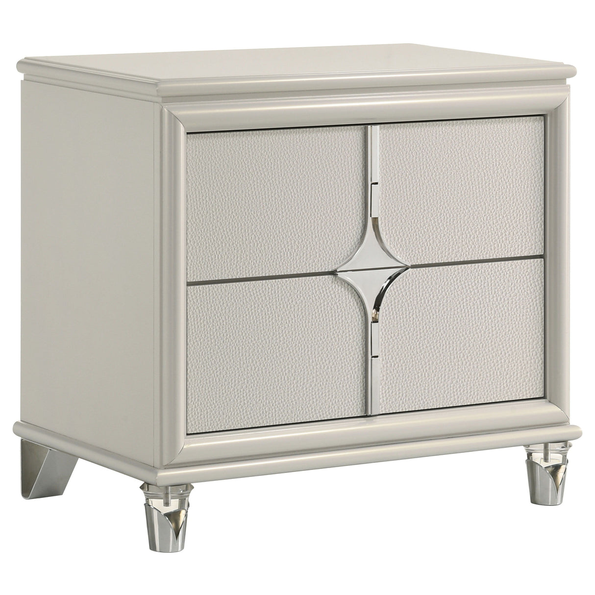 Olivia - 2-Drawer Nightstand Bedside Table - Pearl White by Coaster Fine Furniture | Bel Furniture