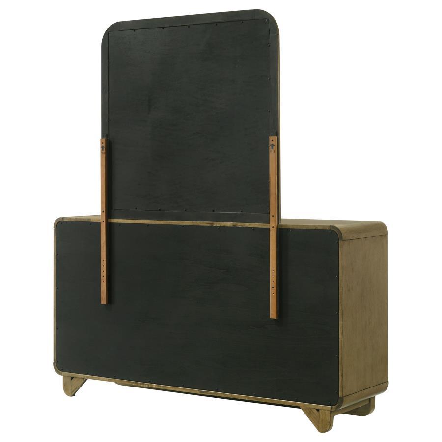 Amsbury - 6-Drawer Dresser And Mirror - Nutmeg by Coaster Fine Furniture | Bel Furniture