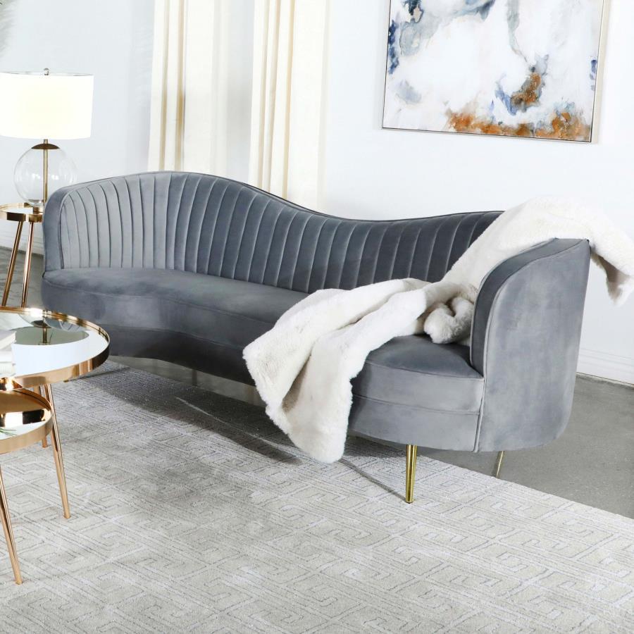 Sophia - Upholstered Channel Tufted Sofa by CoasterEssence | Bel Furniture