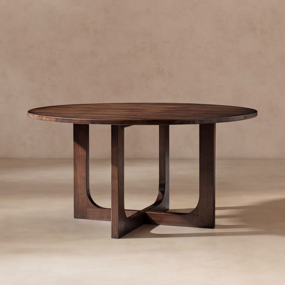 Pino - Round Dining Table - Dark Brown