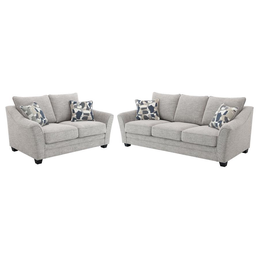 Tomkins - Boucle Upholstered Sofa Set Gray 2 Pc. Sofa, Loveseat by Coaster Fine Furniture | Bel Furniture