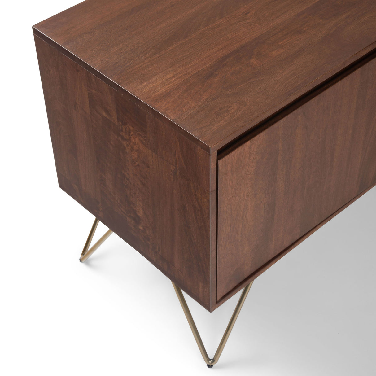 Hunter - TV Media Stand - Umber Brown Stain by Simpli-Home | Bel Furniture