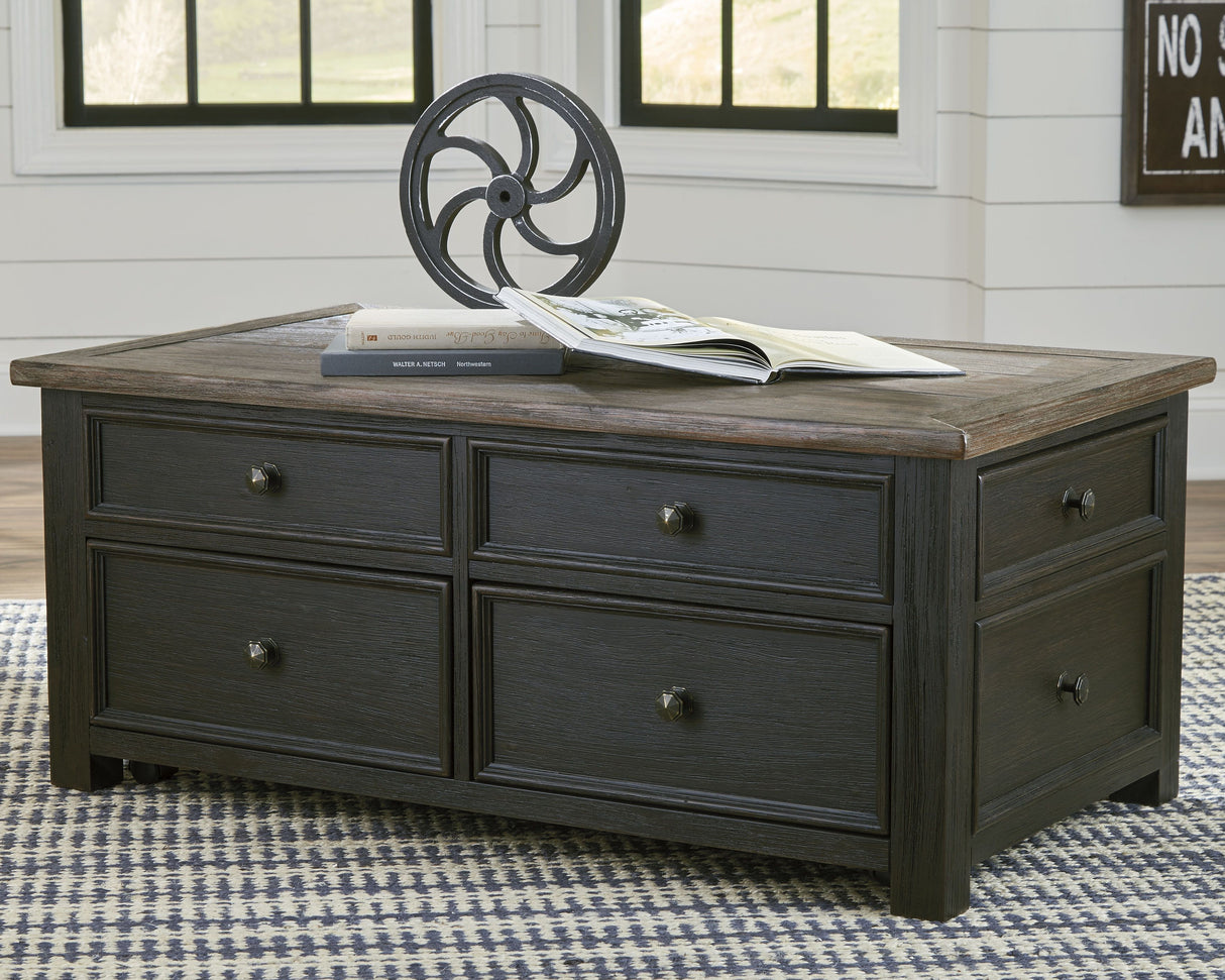 Tyler Creek - Grayish Brown / Black - Lift Top Cocktail Table by Signature Design by Ashley® | Bel Furniture