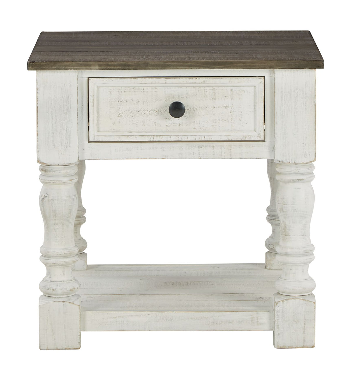 Havalance - White / Gray - Square End Table by Signature Design by Ashley® | Bel Furniture