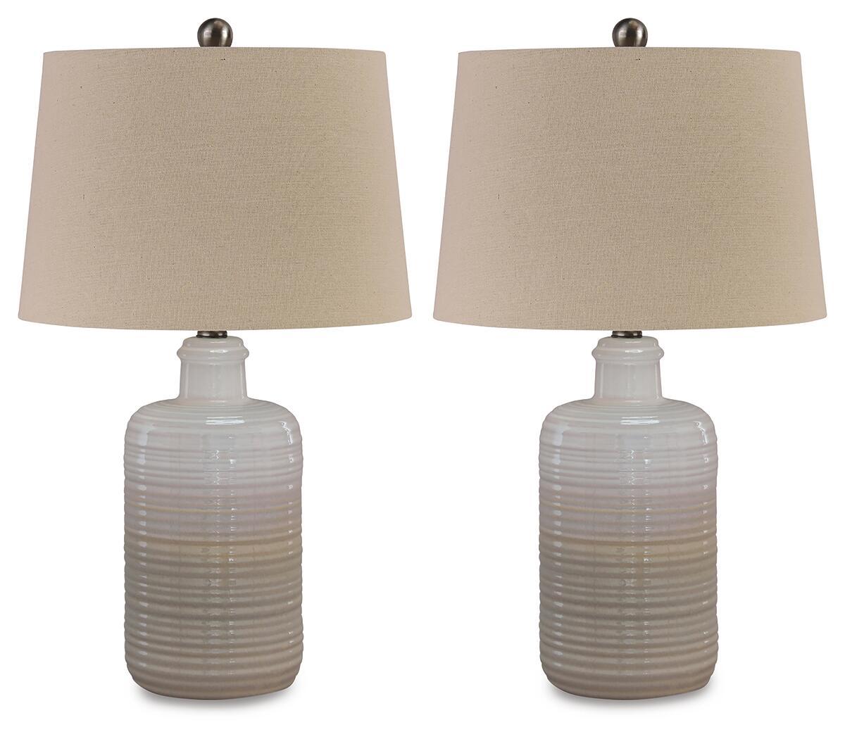 Marnina - Ceramic Table Lamp (Set of 2) - Taupe