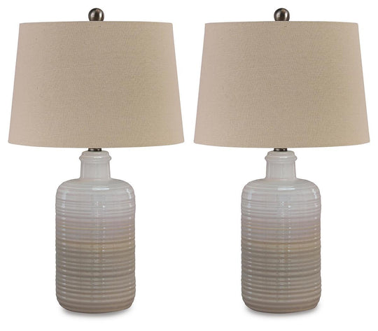 Marnina - Ceramic Table Lamp (Set of 2) - Taupe