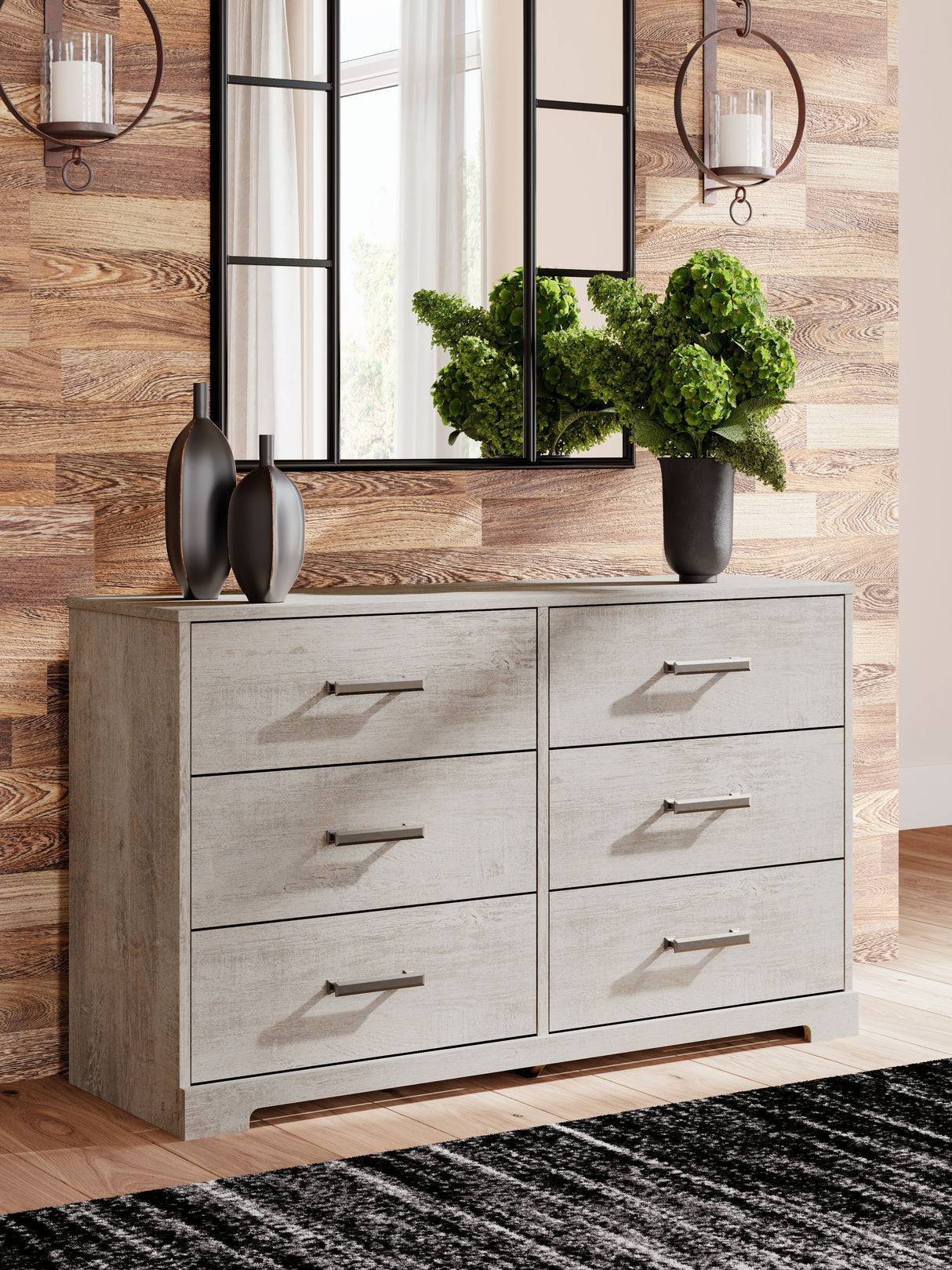 Shawburn - Whitewash - Six Drawer Dresser by Signature Design by Ashley® | Bel Furniture