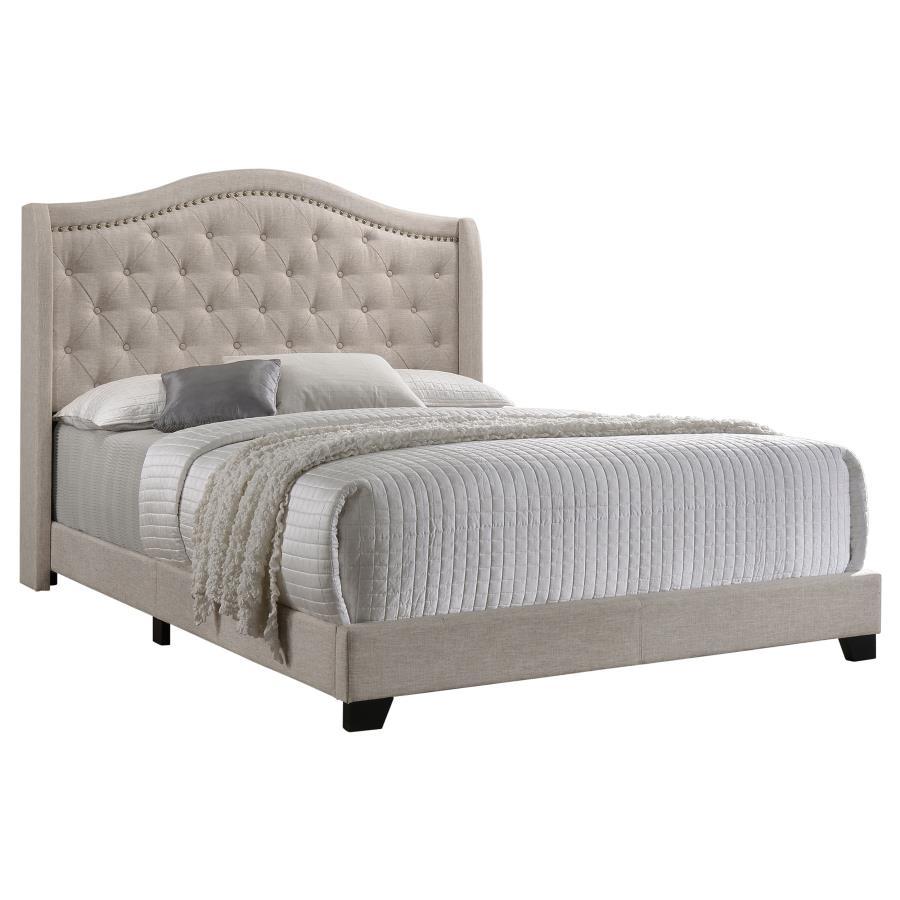 Sonoma - Upholstered Wingback Bed by CoasterEssence | Bel Furniture