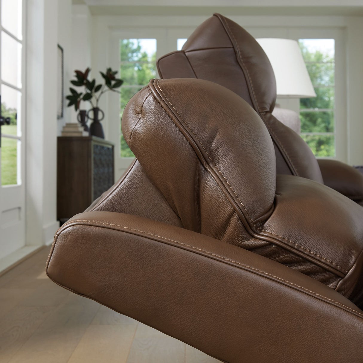 Vonryan - Tobacco - Power Recliner / Adj Headrest by Signature Design by Ashley® | Bel Furniture