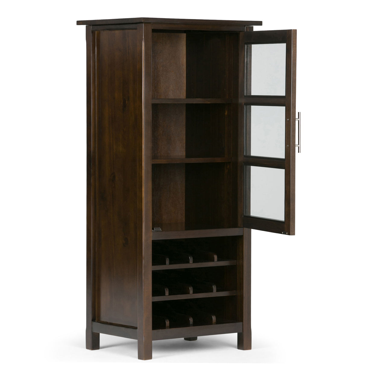 Avalon - High Storage, Wine Rack Cabinet by Simpli-Home | Bel Furniture