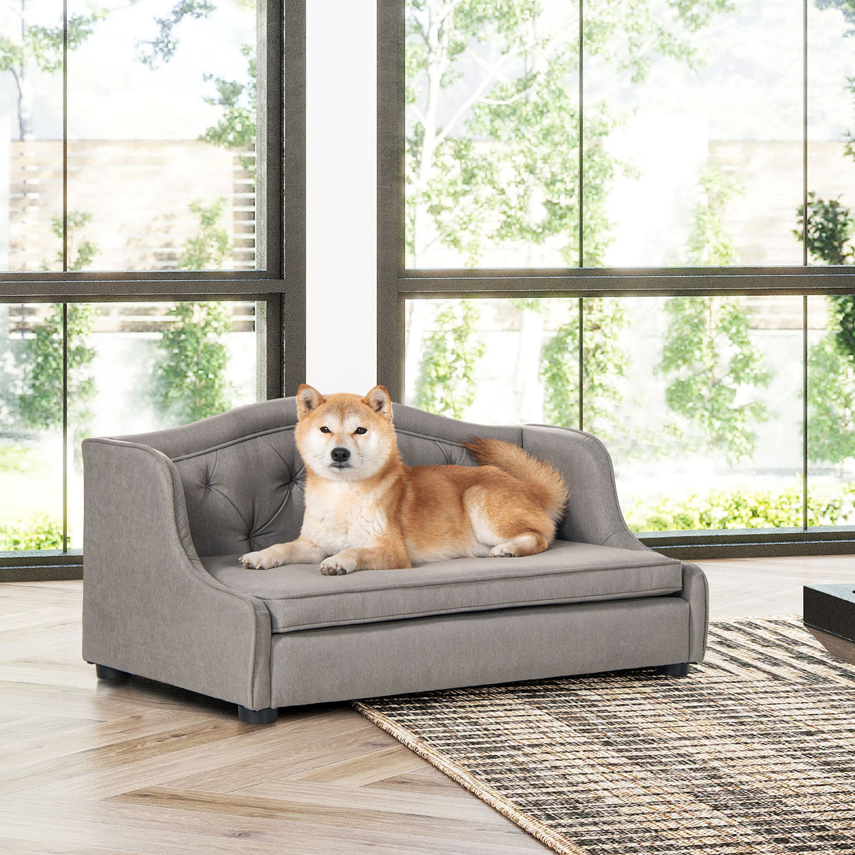 Robin - Tufted Wingback Pet Sofa Bed, Medium by Jennifer Taylor Home | Bel Furniture