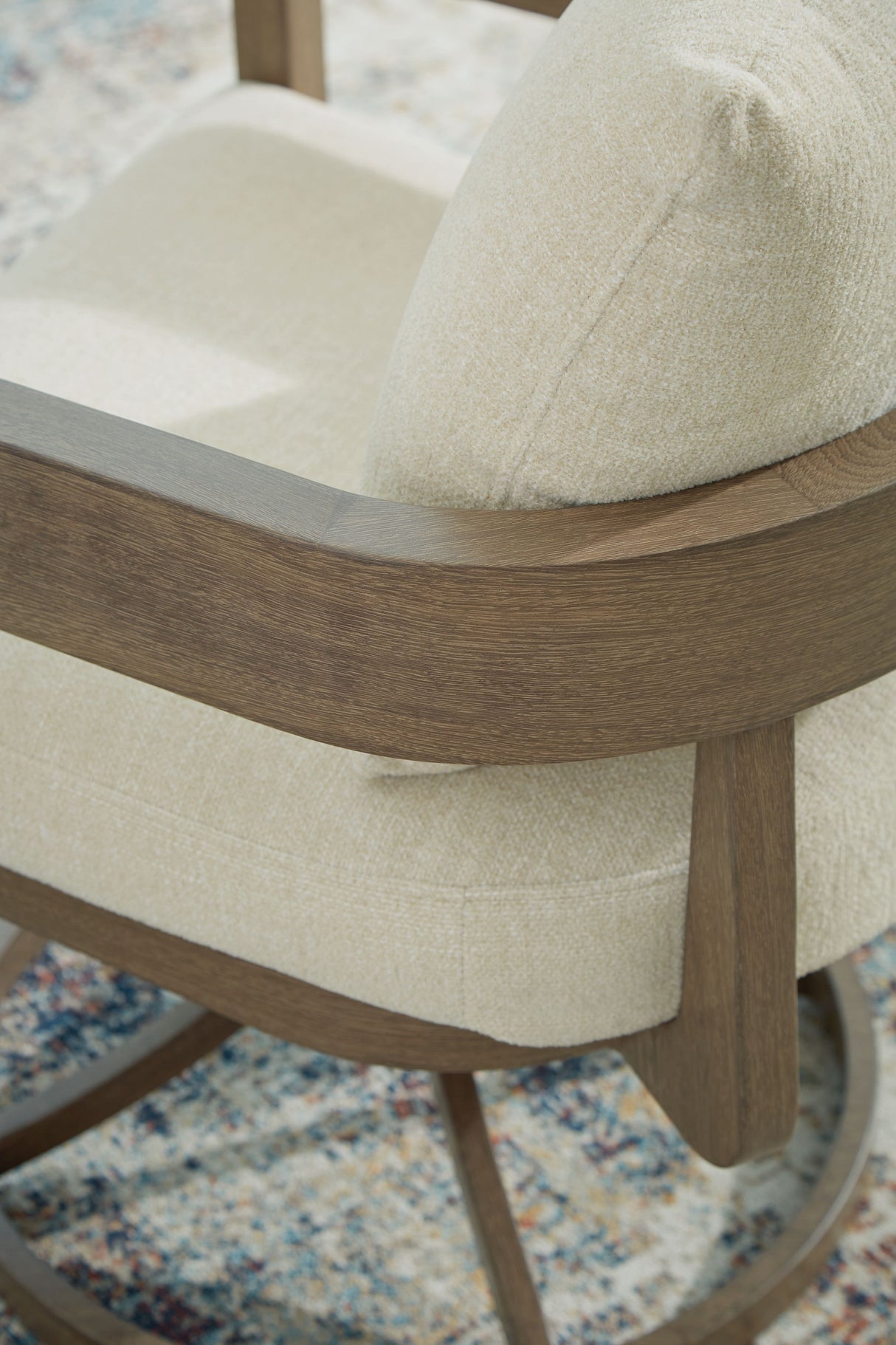 Serene Bay - Dark Brown / White - Swivel Chair With Cushion (Set of 2) by Signature Design by Ashley® | Bel Furniture