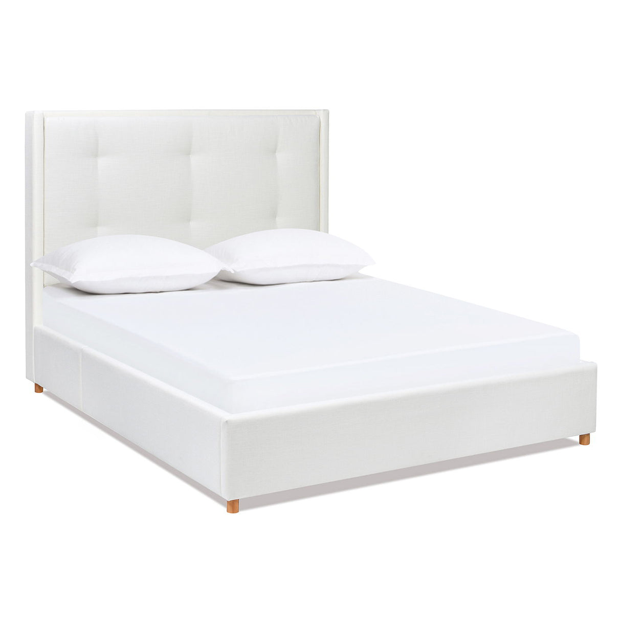 Miramar - Cushion Back Headboard Platform Bed Frame by Jennifer Taylor Home | Bel Furniture
