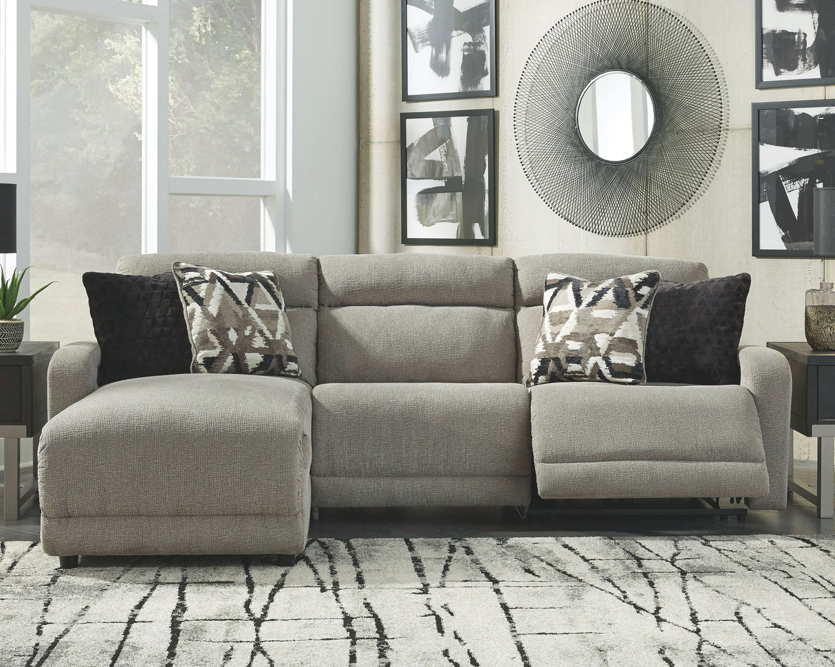 Colleyville - Power Reclining Sectional Beige 3 Pc. Power Reclining Sectional with LAF Power Chaise by Signature Design by Ashley® | Bel Furniture