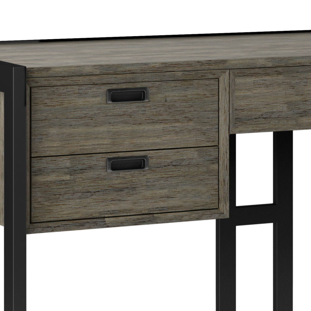 Hampden - Desk - Weathered Gray by Simpli-Home | Bel Furniture