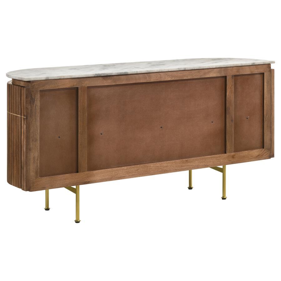 Ortega - 4 Door Marble Top Sideboard Buffet Cabinet - Natural by CoasterElevations | Bel Furniture