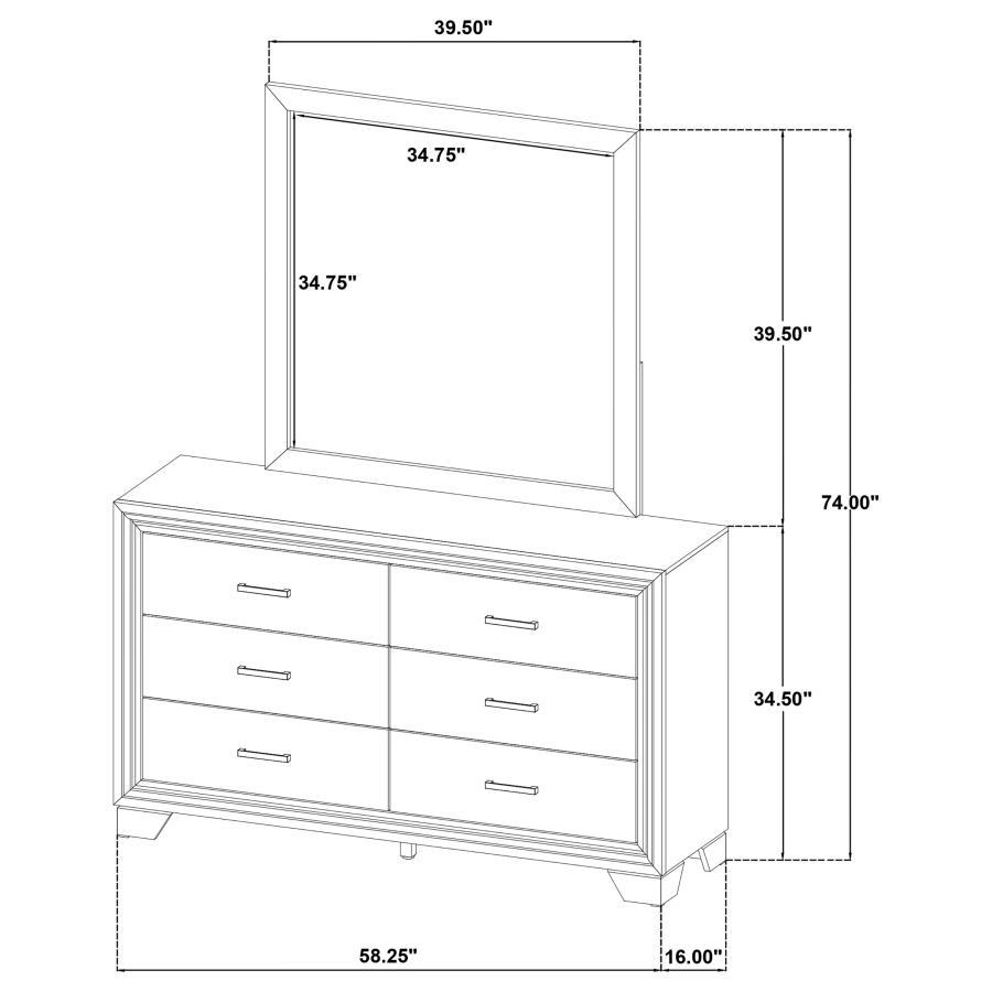 Wright - 6-Drawer Dresser Cabinet
