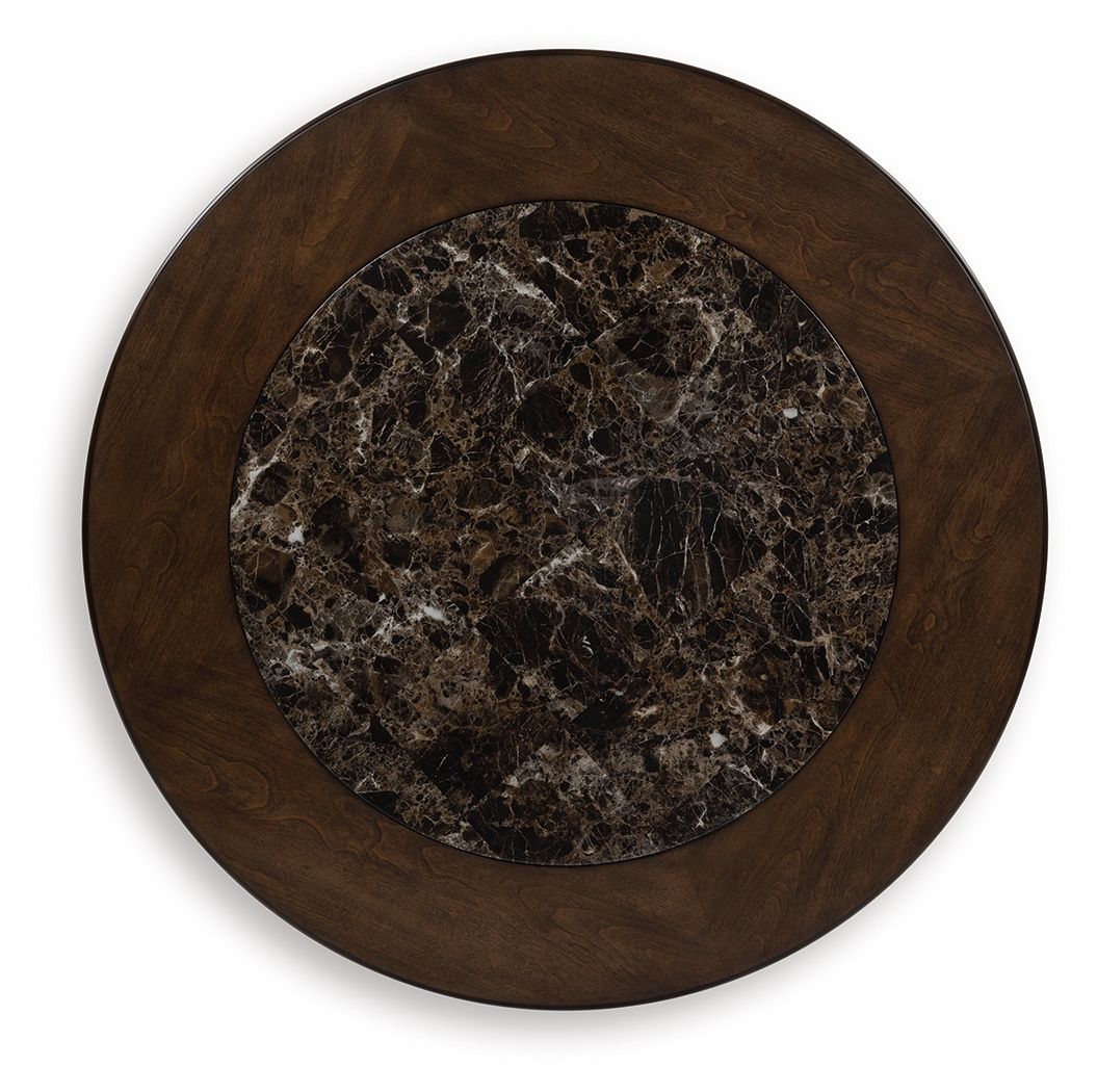 Frallyn - Dark Brown - Round Cocktail Table by Signature Design by Ashley® | Bel Furniture