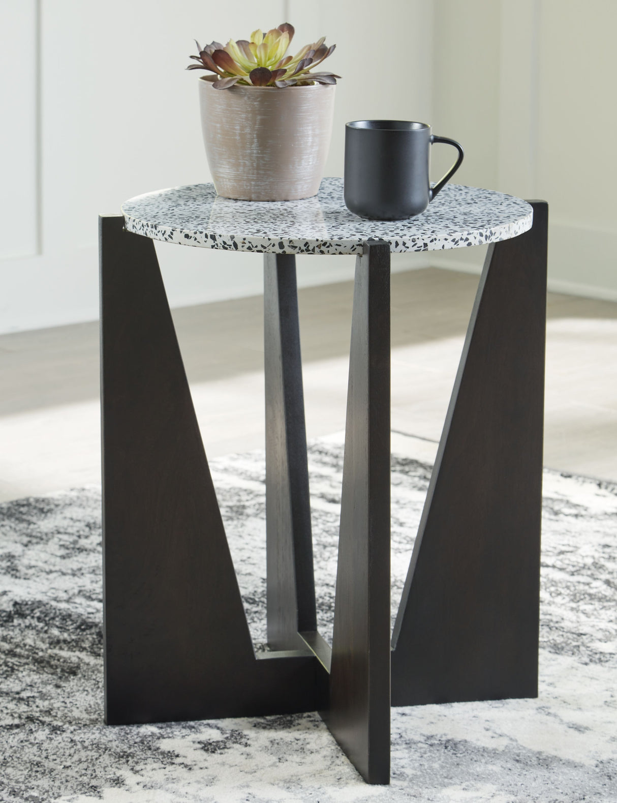 Tellrich - Black / White - Accent Table by Signature Design by Ashley® | Bel Furniture