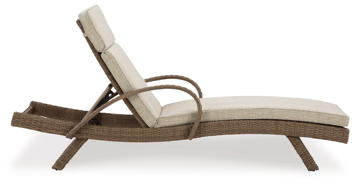 Beachcroft - Beige - Chaise Lounge With Cushion by Signature Design by Ashley® | Bel Furniture