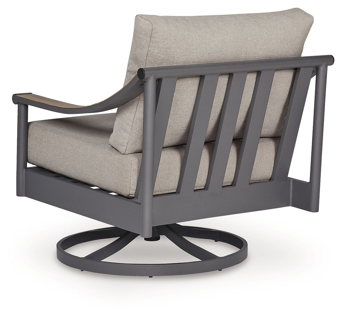 Ocean Beach - Swivel Lounge With Cushion - Gray