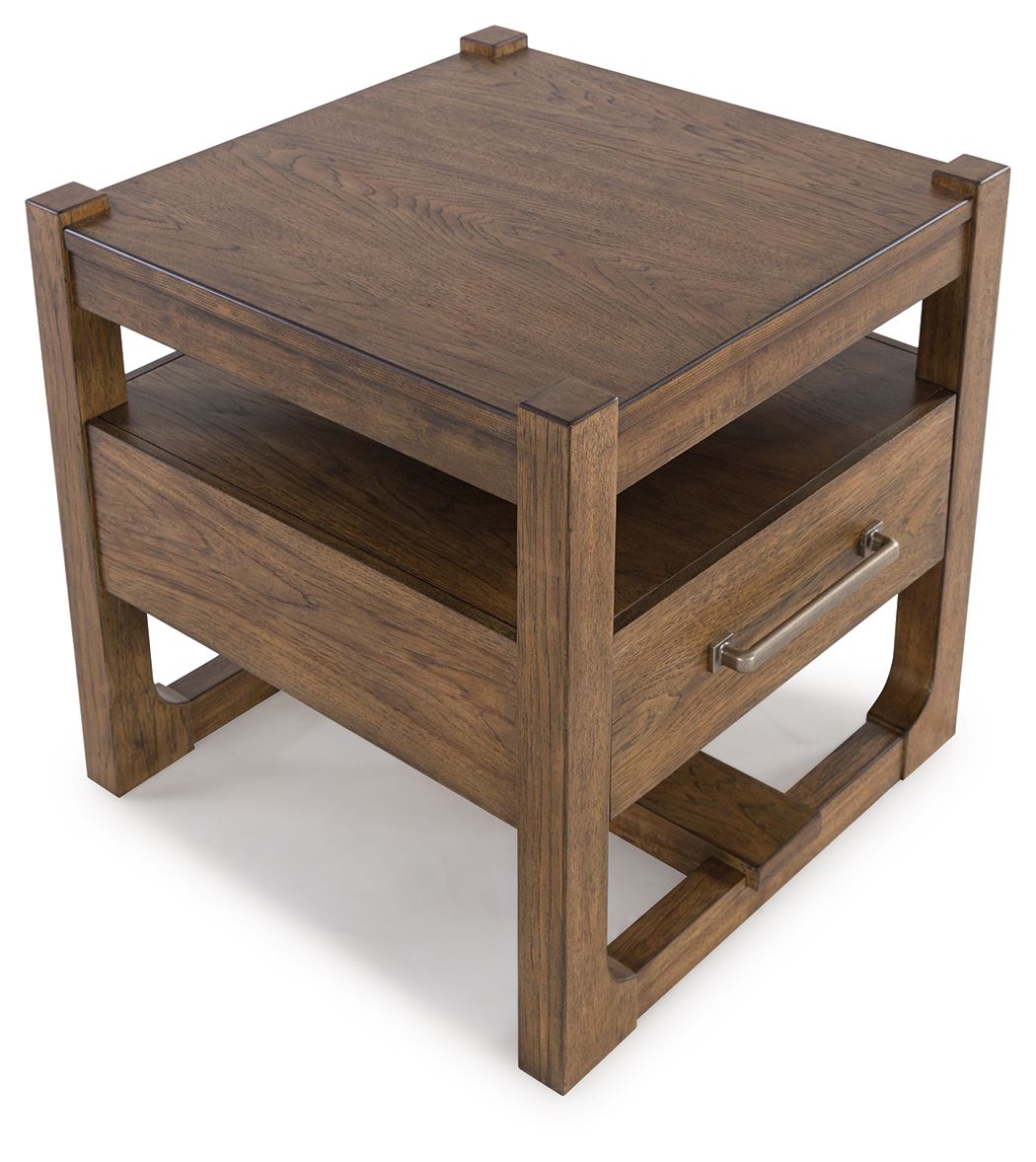 Cabalynn - Light Brown - Square End Table by Signature Design by Ashley® | Bel Furniture