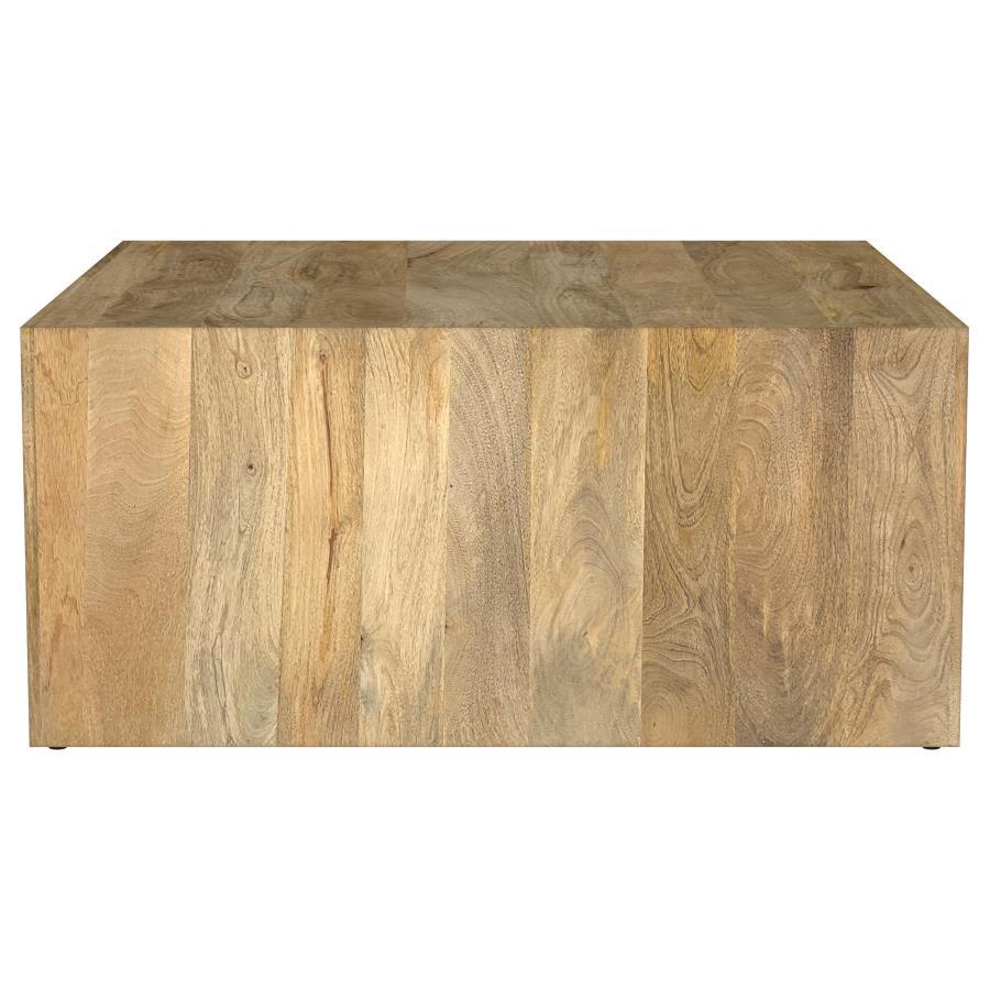 Benton - Square Solid - Mango Wood Coffee Table - Natural by Coaster Fine Furniture | Bel Furniture