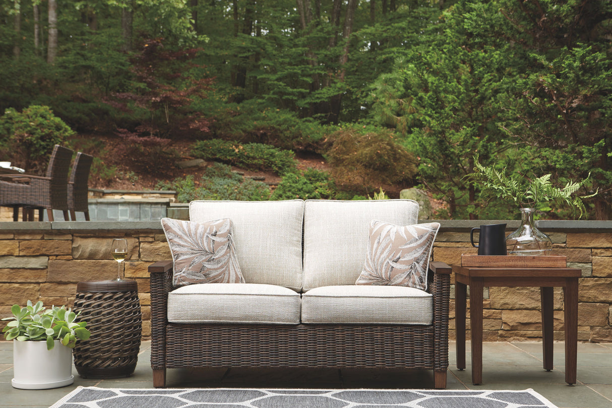 Paradise Trail - Medium Brown - Loveseat w/Cushion by Signature Design by Ashley® | Bel Furniture