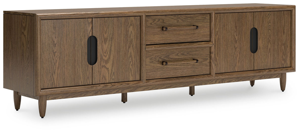 Roanhowe - Brown - Extra Large TV Stand by Signature Design by Ashley® | Bel Furniture